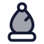 Chessbishop icon with duotone rounded style