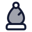 Chessbishop icon with duotone standard style