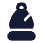 Chessbishop icon with solid rounded style