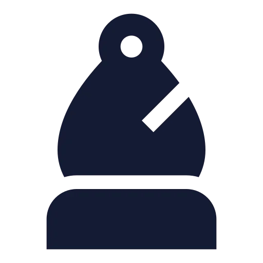 Chess Bishop Icon in Solid Sharp style