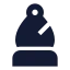 Chessbishop icon with solid sharp style