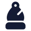 Chessbishop icon with solid standard style