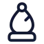 Chessbishop icon with stroke standard style