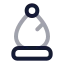 Chessbishop icon with twotone rounded style