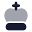 Chessking icon with bulk rounded style