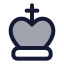 Chessking icon with duotone rounded style