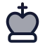 Chessking icon with duotone standard style
