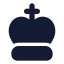 Chessking icon with solid rounded style