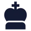 Chessking icon with solid sharp style