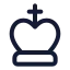 Chessking icon with stroke standard style