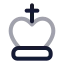 Chessking icon with twotone rounded style