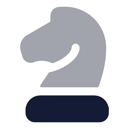 Chess Knight Icon in Bulk Rounded style