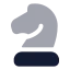 Chessknight icon with bulk rounded style