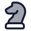 Chessknight icon with duotone standard style