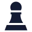 Chesspawn icon with solid sharp style