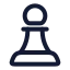 Chesspawn icon with stroke rounded style