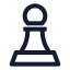 Chesspawn icon with stroke sharp style
