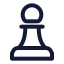 Chesspawn icon with stroke standard style