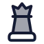 Chessqueen icon with duotone standard style