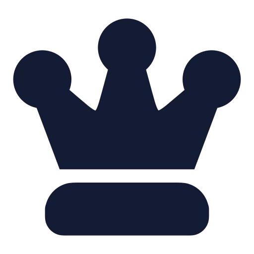 Chess Queen Icon in Solid Rounded style
