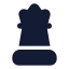Chessqueen icon with solid rounded style