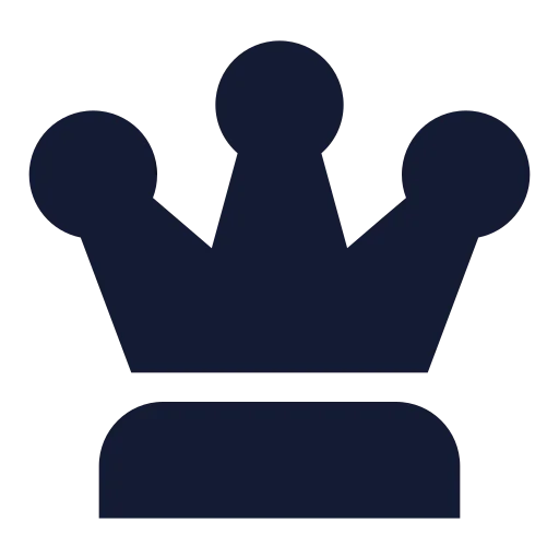 Chess Queen Icon in Solid Sharp style