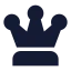 Chessqueen icon with solid sharp style