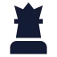 Chessqueen icon with solid sharp style