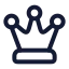 Chessqueen icon with stroke rounded style