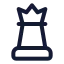 Chessqueen icon with stroke standard style