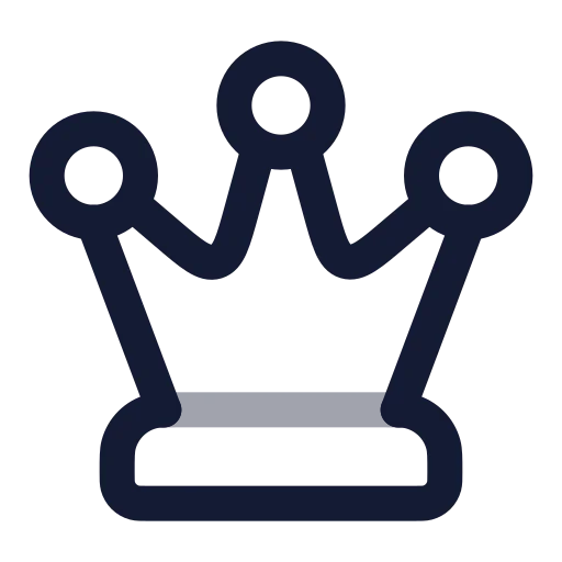 Chess Queen Icon in Twotone Rounded style