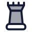 Chessrook icon with duotone rounded style