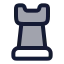 Chessrook icon with duotone rounded style