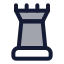 Chessrook icon with duotone standard style