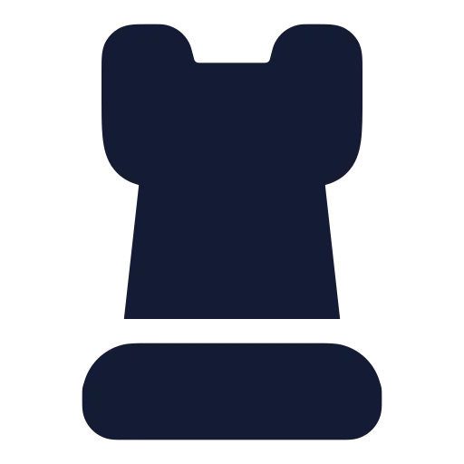 Chess Rook Icon in Solid Rounded style