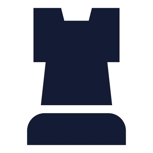 Chess Rook Icon in Solid Sharp style