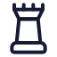 Chessrook icon with stroke standard style