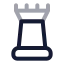 Chessrook icon with twotone rounded style