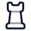 Chessrook icon with twotone rounded style