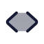 Chevrondoubleclose icon with duotone standard style