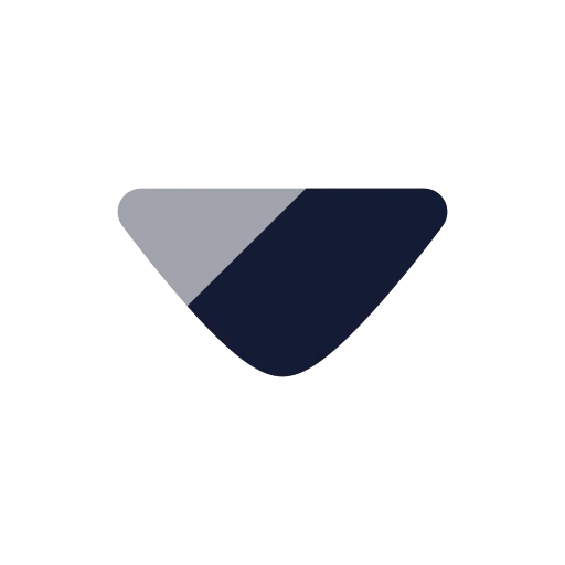 Chevron Down Icon in Bulk Rounded style
