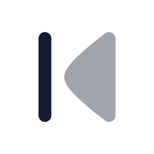 Chevron First Icon in Bulk Rounded style