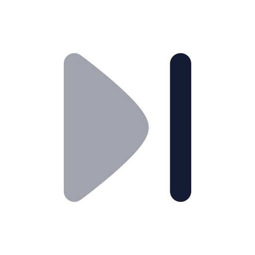 Chevron Last Icon in Bulk Rounded style