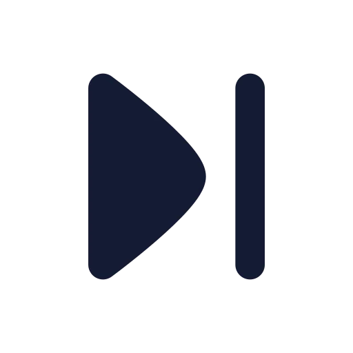 Chevron Last Icon in Solid Rounded style