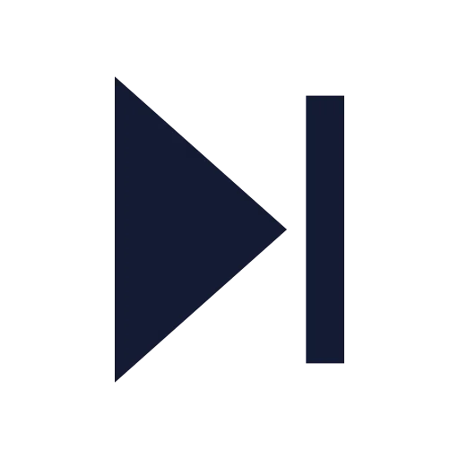 Chevron Last Icon in Solid Sharp style