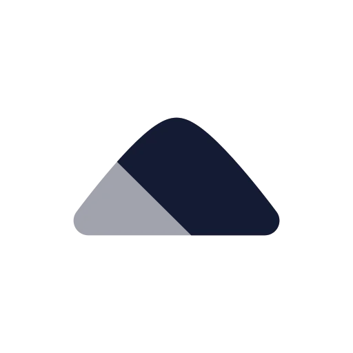 Chevron Up Icon in Bulk Rounded style