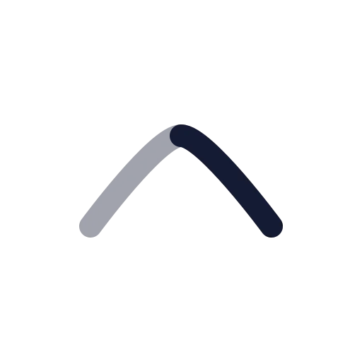 Chevron Up Icon in Twotone Rounded style