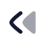 Chevronsleft icon with bulk rounded style