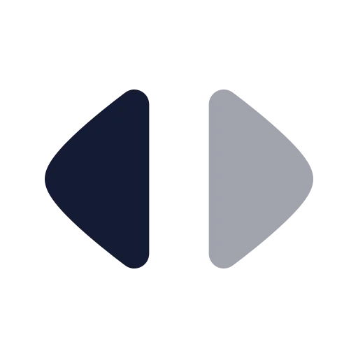 Chevrons Left Right Icon in Bulk Rounded style