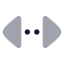 Chevronsleftrightellipsis icon with bulk rounded style